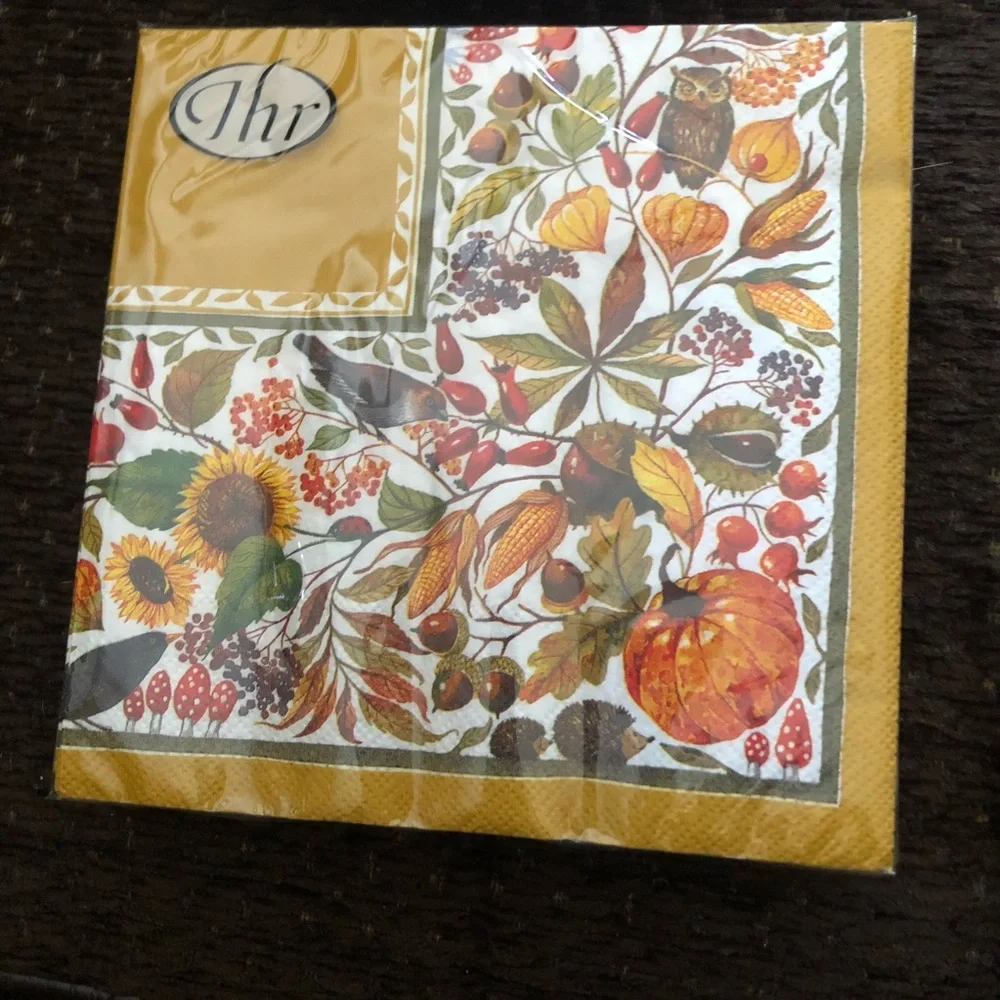 Autumn Place Setting 8 Plates Napkins Paper Fall Party Planning